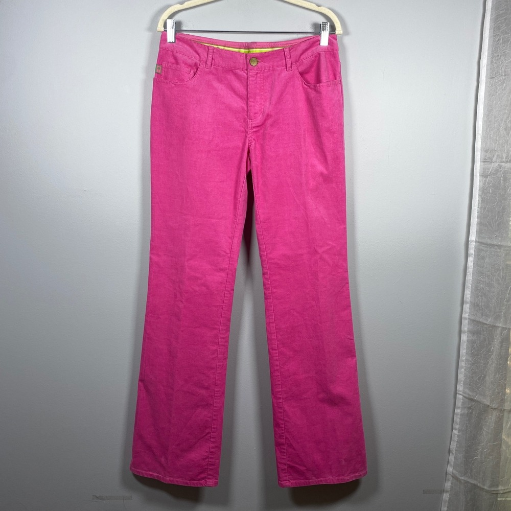 Vintage‎ Lilly Pulitzer Corduroy Pants Women's 4 Pink Straight Leg Low Rise Y2K